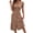 Khaki, variant on Morttic Women's Lace Embroidery Button Front Midi Dress – V-Neck Short Sleeve Ruched Waist Slim Fit Boho Summer Dress Sky Blue,M