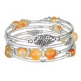 thumbnail image 1 of Fulu Otoño Pulseras Apilables Con Cuentas Para Mujer Boho Wrap Pulsera De Plata En Capas Joyería De Moda Regalos Para Ella (17-Amarillo), 1 of 5