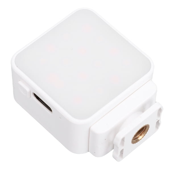 Luz De Relleno Magnética Para Cámara, Luz Blanca De Vlog Para Cámara De Acción LED De 300mAh Para Interiores