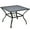 Black, variant on Outsunny Outdoor Dining Table with Parasol Hole Patio Table, Black