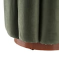 thumbnail image 4 of Better Homes & Gardens Lillian Velvet Tufted Ottoman, Olive, 4 of 6