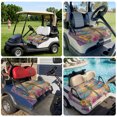 thumbnail image 6 of Golf Cart Seat Covers for 2 Seater,Purple Dragonfly Microfiber Cart Seat Towel Blanket,Colorful Flowers Watercolor Chic Floral Plant Absorbent NonSlip Bench Seats Protector for Golf Course 51"x31", 6 of 9
