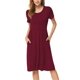 thumbnail image 5 of Vestido de manga corta casual de verano para mujer Vestido de cintura imperio con bolsillos Zhivalor WRMH-979-2, 5 of 5