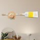 thumbnail image 1 of Gancho de Pared Mediterráneo Perchero de Madera Remo Gancho para Abrigos Organizador Multifunción Decoración Náutica Adecuado para Pasillo Baño Hogar Amarillo, 1 of 8