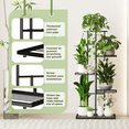 thumbnail image 2 of Bamworld Plant Stand Metal 5 Tier 6 Potted Multiple Flower Pot Indoor Outdoor for Patio Garden Corner Balcony Living Room, 2 of 6