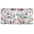thumbnail image 7 of Yayeee Kitchen Curtains Tier Set of 2 Light Filtering 57"x36" Over Sink Window Panels, Cartoon Blue Houses, 7 of 7