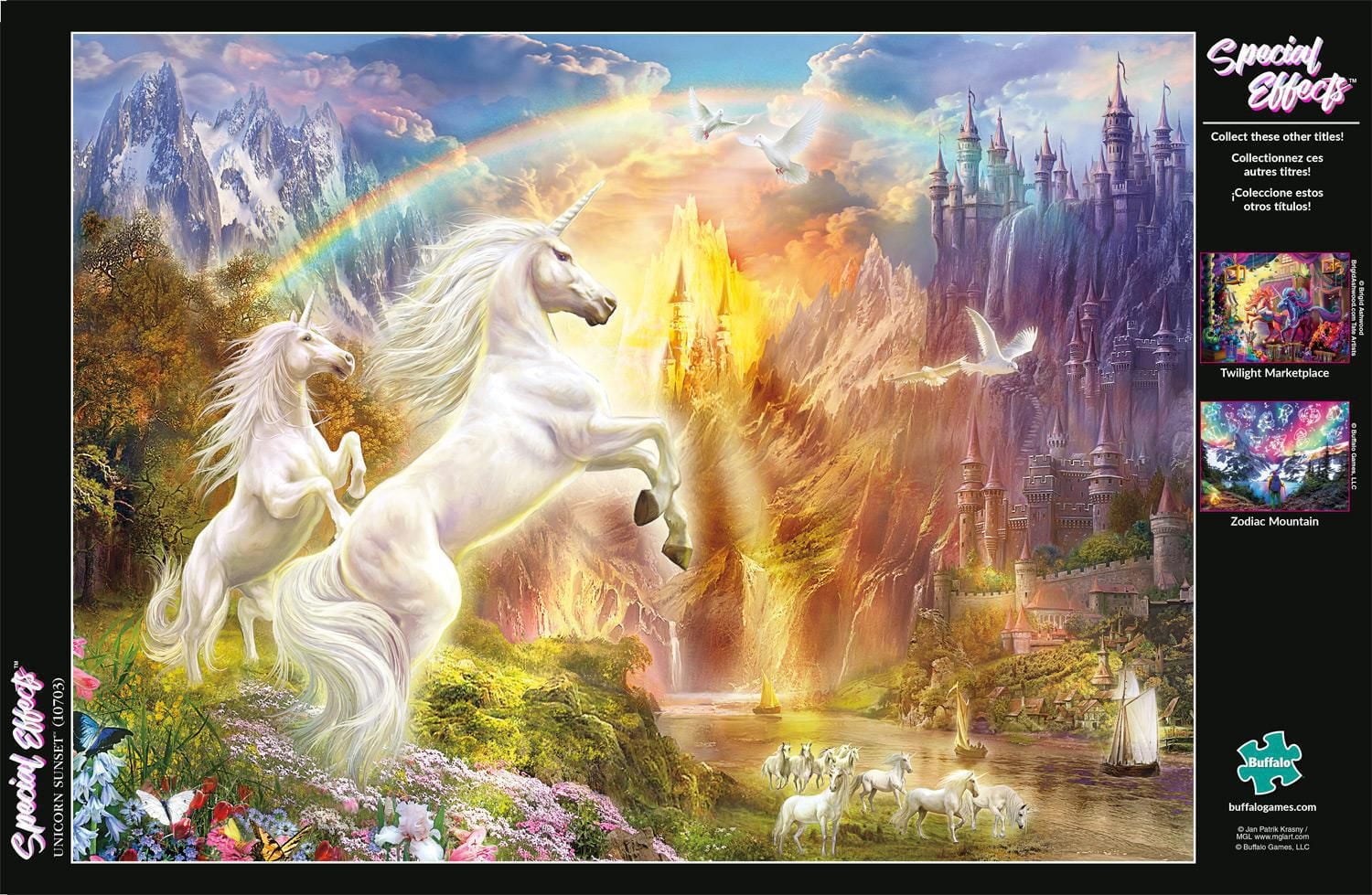 Buffalo Games - Le puzzle Special Effects - Unicorn Sunset - en 1000 pièces