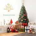 thumbnail image 3 of Gymax 6FT Pre-Lit Hinged Artificial Christmas Tree Holiday Decor Tree w/ 260 LED Lights, 3 of 10