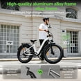 thumbnail image 5 of 26*4" Electric Bike,750W Rated Motor,48V 18Ah Removable Battery,65+ Mile Range,Front Suspension & Hydraulic Brakes,Black, 5 of 8