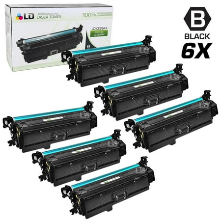 LD Products Remanufactured Replacement Laser Toner Cartridges for CE264X (HP 646X) High-Yie Black (6 Pack)