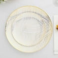 thumbnail image 2 of Efavormart 10 Pack | 7" White And Gold Wave Brush Stroked Plastic Dessert Plates, Disposable Appetizer Salad Plates, 2 of 10
