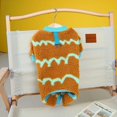 thumbnail image 1 of Autumn Winter Dog Clothes with Cat Towable Soft Coral Velvet Four-Legged Jumpsuits Beige Brown Wave Pattern Jumpsuit ShopWise Round, 1 of 6