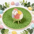 thumbnail image 6 of Colorful Boho Lint Sheep Ornament Handmade Lamb Figurine – Cute Easter Decor Tabletop Accent for Spring, Rustic Farmhouse Home Decoration Gift, 6 of 6