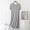 Gray, variant on Naittoop Short Sleeve Modal Dress for Women Loose V Neck Nightgown Comfy Nightshirt Sleepwear
