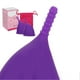thumbnail image 3 of Silicone Menstrual Cup Reusable Female Lady Hygiene Cup Collector Body Care Tool(2 x Purple Menstrual Cup(L)+Storage Bag ), 3 of 5