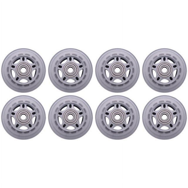 8X Chaussures de Patinage Roulement 608ZZ Roue de Patin en Ligne Transparent Gris