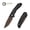 Black, variant on CIVIVI ELITE Brova Pocket Knife Folding Knife with 3.41" Black Stonewashed CPM S35VN Blade Forest Green Aluminum Handle CE25093-3