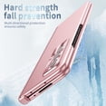 thumbnail image 4 of MonsDirect for 7.6 inch Samsung Galaxy Z Fold 4 5G 2022 Case with S Pen & S Pen Holder, Two Hinge Protection Plating Frame PC Cover, Shell Membrane Integrated Case with Stand & Lens Protection, Pink, 4 of 7