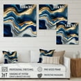 thumbnail image 4 of Designart Vibrant Blue And Gold Agate II Canvas Wall Art, 4 of 5