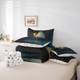 thumbnail image 5 of Manfei Horror Spooky Bedding Comforter Set 7 Pieces for Teens, Halloween Gothic Ghost Full Bedding Set, Cartoon Theme Reversible Fitted Sheet Flat Sheet, Lightweight Room Decor, 5 of 7