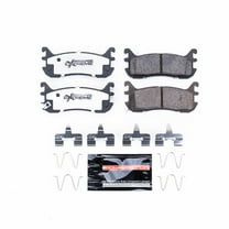 Power Stop Z26-636 Z26 Street Warrior Carbon Fiber-Ceramic Brake Pad -Rear