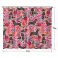 thumbnail image 5 of Chihuahua and Flower Florals Shower Curtain 84"x72" ,Bathroom Decorative Shower Curtains Set with 12 Hooks,Modern Waterproof Washable Shower Curtain, 5 of 6