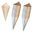 thumbnail image 4 of 100 Conos de Comida, Soportes Desechables para Conos de Helado, Conos para Servir, Conos de Degustación de Alimentos Pequeños, Conos de Madera, Conos 13cmx18cm mayimx Conos de palomitas de maíz, 4 of 9