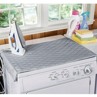 Washranp Washer and Dryer Dust Covers,Solid Color Anti-slip Absorbent  Fridge Top Protector Mat for Home