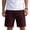 Wine, variant on Lmnyox Mens Casual Shorts Loose Plain Elastic Waist Cotton Linen Shorts Vintage Summer Beach Shorts with Pocket