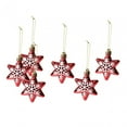 thumbnail image 2 of Adornos para de Navidad, colgantes para colgar, decoración de de Navidad para celebración de boda, suministros para favores de fiesta Estrella de 6 puntas 6PCS, 2 of 8