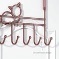 thumbnail image 7 of Metal Door Hooks,Extended Hook Hangers,Over Door Hanger with 7 Hooks,Cute Cats Designs Tail Hooks,Coat and Hat Hooks,for Home Bedroom Bathrom Door (Brown), 7 of 7