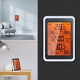 thumbnail image 4 of Graflsoa Wireless Indoor/Outdoor Thermometer with Clock and Alarm, Celsius/Fahrenheit Display, Orange Backlight, 100m Range, Model CJ-5558RF (Batteries Not Included), 4 of 6