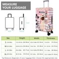 thumbnail image 6 of Travel Luggage Cover Suitcase Girl Protector Storage Fits 18-32 Inch Luggage Flower Luggage Protector Wheel Covers Patterned Travel with Pocket Elastic Luggage Anti-scratch Suitcase Cover M, 6 of 6