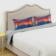 thumbnail image 3 of Coolnut Beautiful Sunset Peaks Pillowcase for Hair and Skin Silk Pillowcase King Size 20 ×40In, Soft and Breathable Slippery Satin Pillowcase Covers for Sleep Decor Giftsation 584, 3 of 7