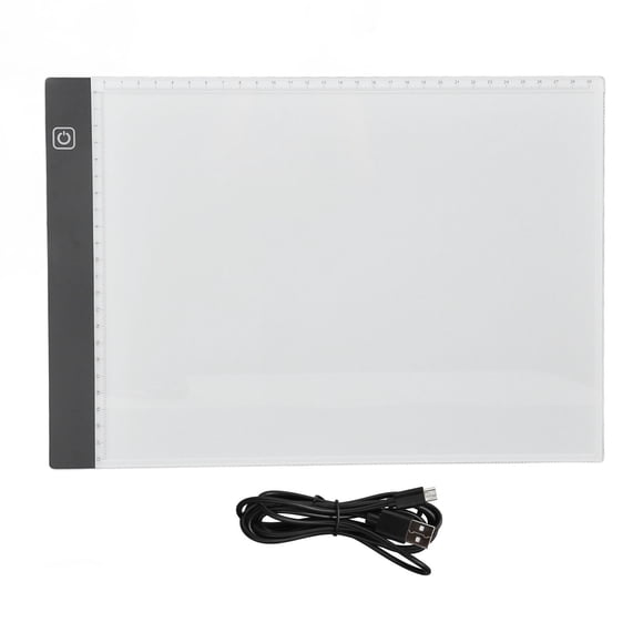 Touch Drawing Pad, A4 Copy Board Built In LED Light 3.5mm Ultra Thin 5V USB Powered 300-350LM With Scale For Calligraphy For Sketch