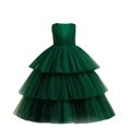 thumbnail image 2 of Delliss Girls Princess Dress Tulle Lace Flower Sleeveless Puffy Dress Fashion Casual Dresses, 2 of 9