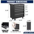 thumbnail image 2 of Coffre à Outils Roulant, Armoire de Rangement pour Outils à 5 Tiroirs avec Roues, Organisateur d'Armoire à Outils Portable avec Système de Verrouillage et Doublures de Tiroir, Roues Verrouillables Universelles, Chariot de Rangement pour Outils pour Garage, Atelier, 2 of 8
