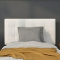 thumbnail image 2 of Bedford Tufted Upholstered Twin Size Headboard in White Fabric, 2 of 8