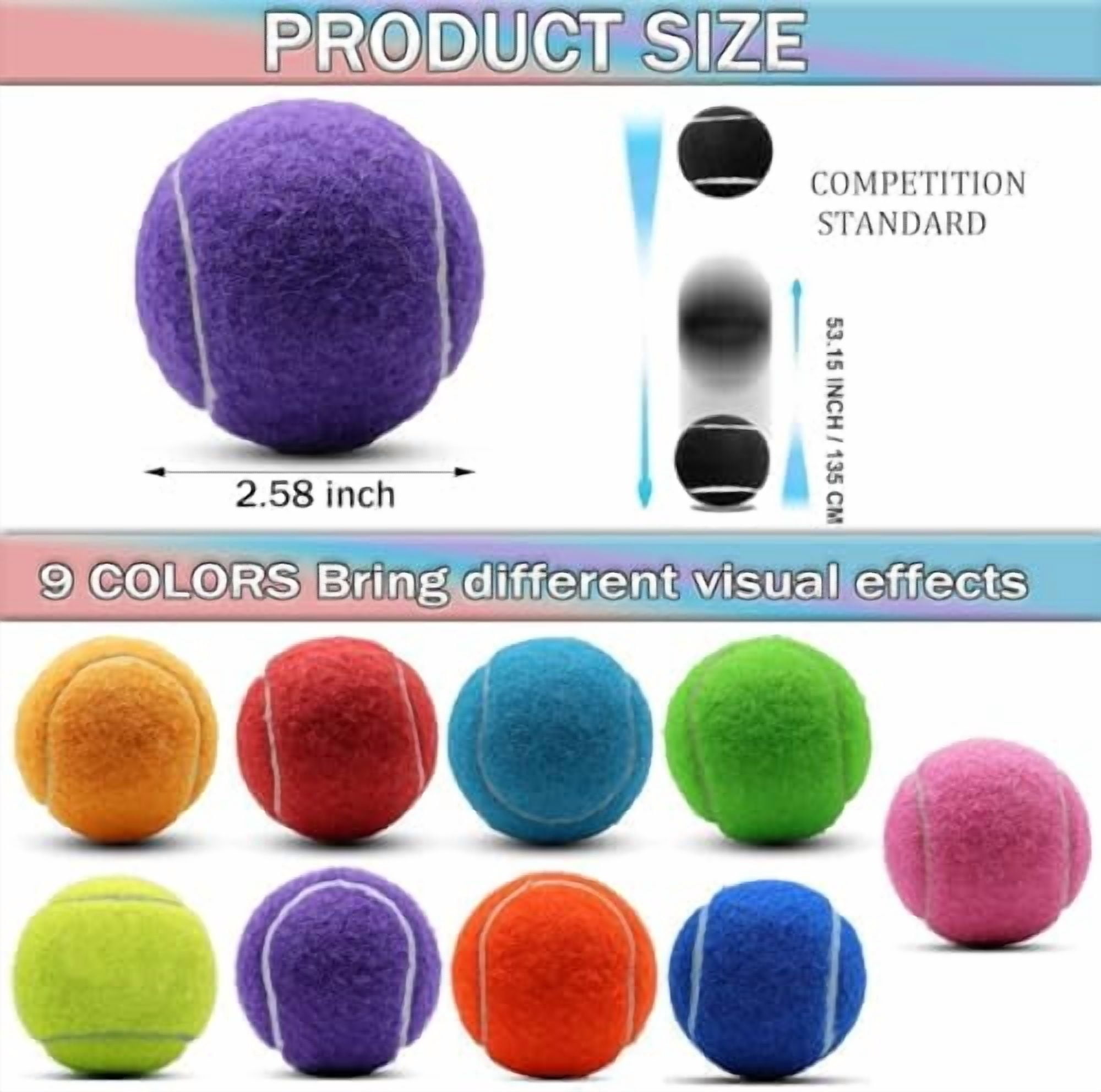 Tennis Balls, 20 Pack Training Tennis Balls,High Elasticity Practice Tennis for Beginner, Exercise Playing Balls for Pet Dog Purple