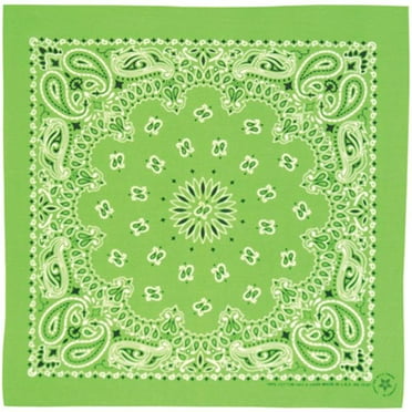 Fox Outdoor 83-345 22 x 22 in. Bandanna - Kelly Green Paisley
