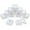 White, variant on 12 Pack Gemstone Display Box Jewelry Container with Clear Top Lid