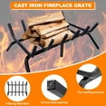 thumbnail image 4 of YANGLI 21-Inch High Heavy Duty Cast Iron Fireplace Grate with Log Holder, for Indoor Fireplace & Outdoor Fire Pit, 4 of 5
