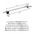 thumbnail image 6 of Amerock Mulholland Chrome 24 inch (610mm) Towel Bar, 6 of 8