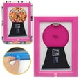 thumbnail image 2 of 1 Pc Candy Dispenser Picture Hanging Candy Frame, Gumball Machine In A Frame, Handy Fast Distribution Candies, Nuts, Dog & Cat Treats, Suitable For Birthday & Holiday Gifts, 11.73x8.31 Inch, Pink, 2 of 7