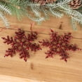 thumbnail image 2 of Jeweled Metal Snowflake Ornament Set of 12, 2 of 4