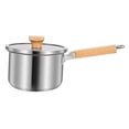 thumbnail image 4 of Olla pequeña de acero inoxidable con tapa, olla para sopa, gruesa de 10 cm con mango largo multiusos para exteriores, cocina, cocina, , estilo c perfecl Cacerola, 4 of 8