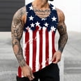 thumbnail image 2 of FUZHIQ 250th Anniversary Casual Shirt American USA Full Printed Flag Tank Top for Men 4th of July Sleeveless Shirt,XL, 2 of 4