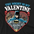 thumbnail image 2 of Batman The Night is my Valentine Unisex Adult Crewneck Sweatshirt, Black, 4X-Large, 2 of 5