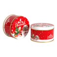 thumbnail image 3 of Caja de hojalata con forma de alce de Papá Noel para dulces navideños, redonda, con estampado de letras, para regalo, galletas, chocolate y dulces navideños, 3 of 5