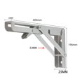 thumbnail image 2 of Soportes Plegables de Pared de Acero Inoxidable CHAO 400 mm Soporte de Consola Plegable, 2 of 5